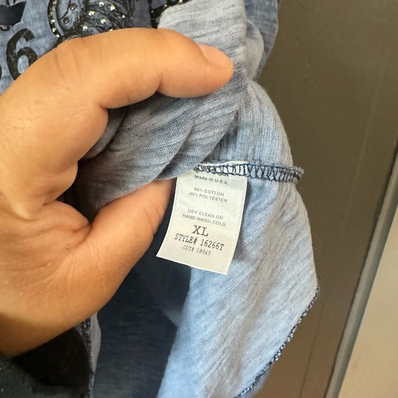 Rock & Roll Cowgirl Gray Graphic Muscle Tee - Picture 4 of 4